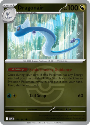 Pokémon TCG Dragonair – ASC 151 Uncommon Love Ball Pattern – EN