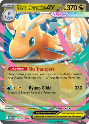 Pokémon TCG Mega Dragonite ex – ASC 152 Double Rare Holofoil – EN