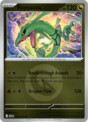 Pokémon TCG Rayquaza – ASC 153 Rare Energy Symbol Pattern – EN