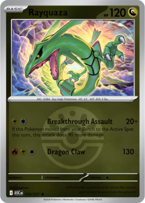 Pokémon TCG Rayquaza – ASC 153 Rare Friend Ball Pattern – EN