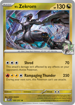 Pokémon TCG N's Zekrom – ASC 155 Rare Holofoil – EN