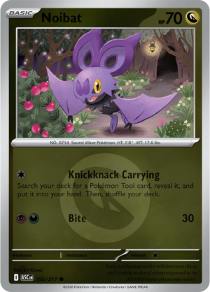 Pokémon TCG Noibat – ASC 156 Common Energy Symbol Pattern – EN