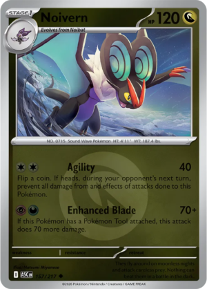 Pokémon TCG Noivern – ASC 157 Uncommon Energy Symbol Pattern – EN