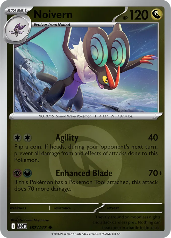 Pokémon TCG Noivern – ASC 157 Uncommon Energy Symbol Pattern – EN