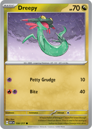 Pokémon TCG Dreepy – ASC 158 Common Regular – EN