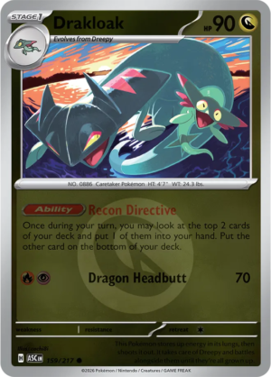 Pokémon TCG Drakloak – ASC 159 Common Energy Symbol Pattern – EN