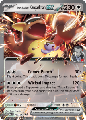 Pokémon TCG Team Rocket's Kangaskhan ex – ASC 162 Double Rare Holofoil – EN