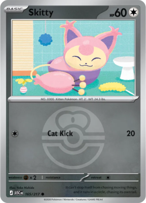 Pokémon TCG Skitty – ASC 165 Common Love Ball Pattern – EN