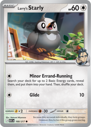 Pokémon TCG Larry's Starly – ASC 168 Common Regular – EN