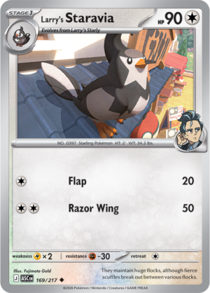 Pokémon TCG Larry's Staravia – ASC 169 Uncommon Regular – EN