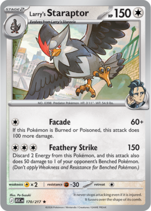 Pokémon TCG Larry's Staraptor – ASC 170 Rare Holofoil – EN