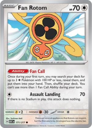 Pokémon TCG Fan Rotom – ASC 171 Common Regular – EN