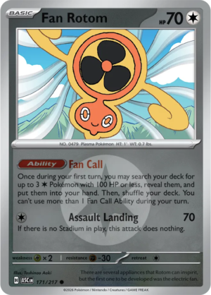 Pokémon TCG Fan Rotom – ASC 171 Common Energy Symbol Pattern – EN