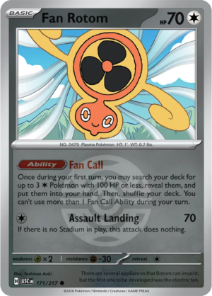 Pokémon TCG Fan Rotom – ASC 171 Common Dusk Ball Pattern – EN