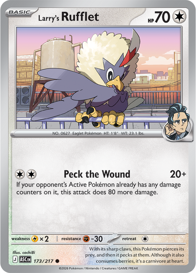 Pokémon TCG Larry's Rufflet – ASC 173 Common Regular – EN