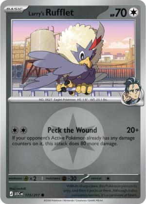Pokémon TCG Larry's Rufflet – ASC 173 Common Energy Symbol Pattern – EN