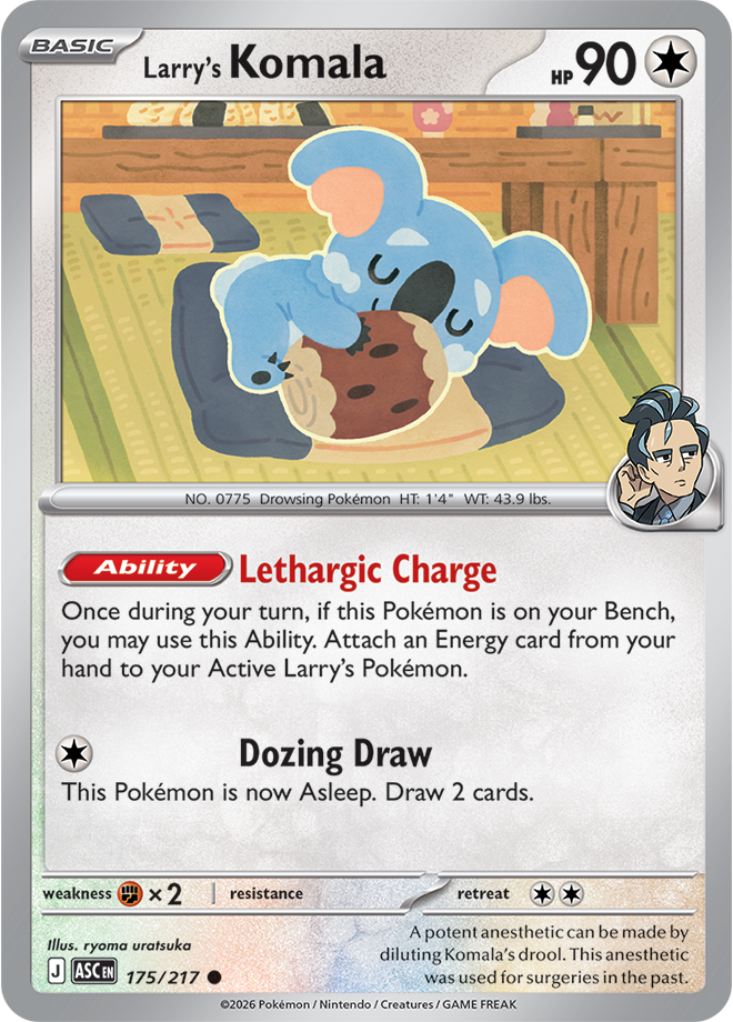 Pokémon TCG Larry's Komala – ASC 175 Common Regular – EN