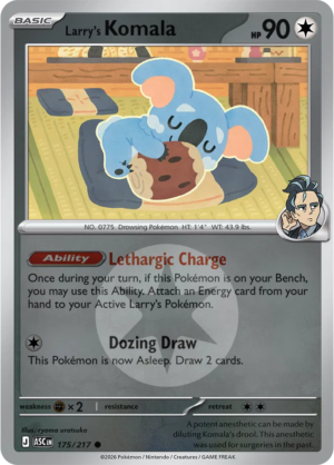 Pokémon TCG Larry's Komala – ASC 175 Common Energy Symbol Pattern – EN