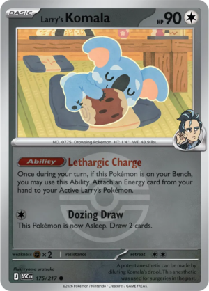 Pokémon TCG Larry's Komala – ASC 175 Common Poké Ball Pattern – EN