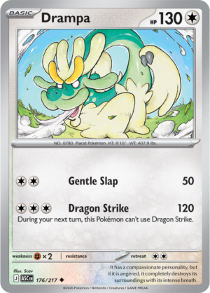 Pokémon TCG Drampa – ASC 176 Uncommon Regular – EN