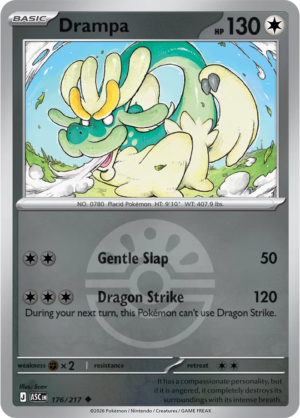 Pokémon TCG Drampa – ASC 176 Uncommon Friend Ball Pattern – EN
