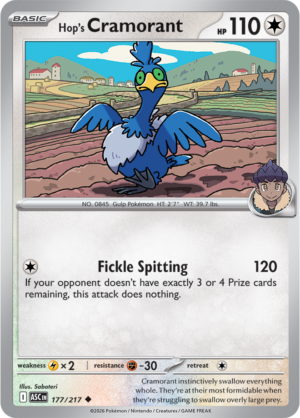 Pokémon TCG Hop's Cramorant – ASC 177 Uncommon Regular – EN