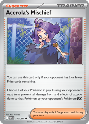 Pokémon TCG Acerola's Mischief – ASC 180 Uncommon Regular – EN