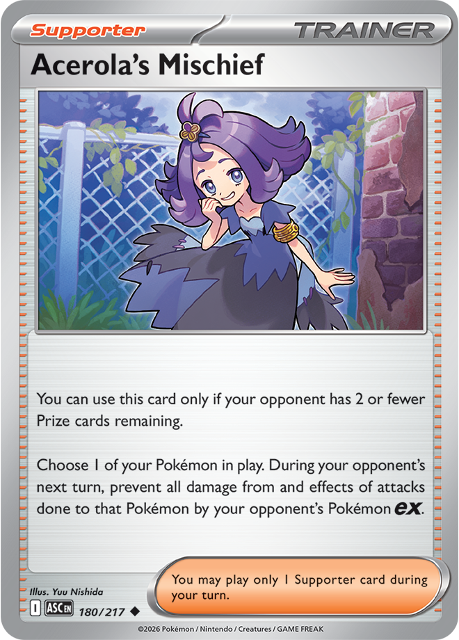 Pokémon TCG Acerola's Mischief – ASC 180 Uncommon Regular – EN