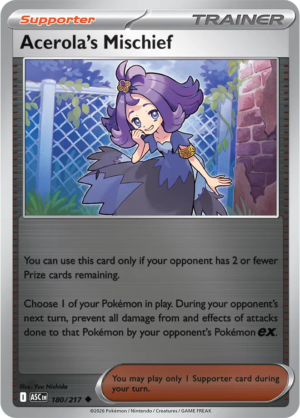 Pokémon TCG Acerola's Mischief – ASC 180 Uncommon Reverse Holofoil – EN