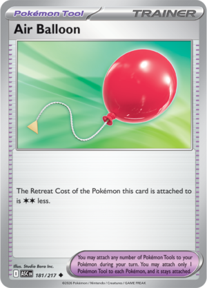 Pokémon TCG Air Balloon – ASC 181 Uncommon Regular – EN