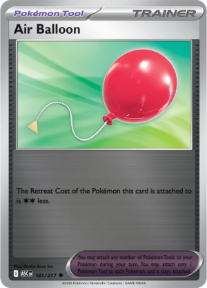 Pokémon TCG Air Balloon – ASC 181 Uncommon Reverse Holofoil – EN
