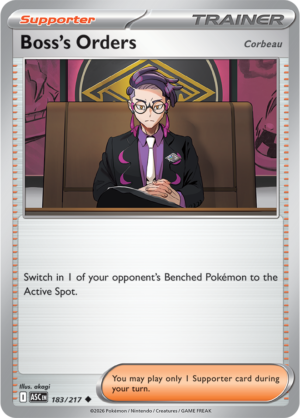 Pokémon TCG Boss's Orders [Corbeau] – ASC 183 Uncommon Regular – EN
