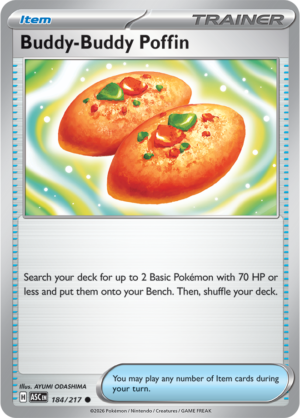 Pokémon TCG Buddy-Buddy Poffin – ASC 184 Common Regular – EN