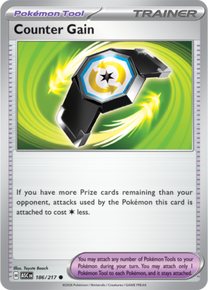 Pokémon TCG Counter Gain – ASC 186 Common Regular – EN