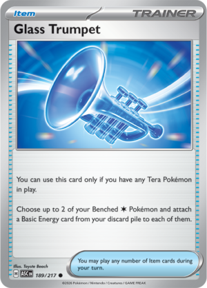 Pokémon TCG Glass Trumpet – ASC 189 Common Regular – EN