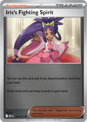 Pokémon TCG Iris's Fighting Spirit – ASC 190 Uncommon Reverse Holofoil – EN