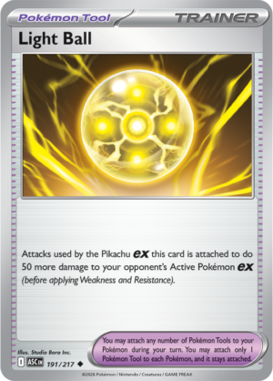 Pokémon TCG Light Ball – ASC 191 Uncommon Regular – EN