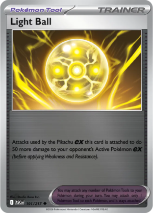 Pokémon TCG Light Ball – ASC 191 Uncommon Reverse Holofoil – EN