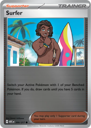 Pokémon TCG Surfer – ASC 200 Common Reverse Holofoil – EN