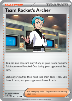 Pokémon TCG Team Rocket's Archer – ASC 201 Uncommon Regular – EN