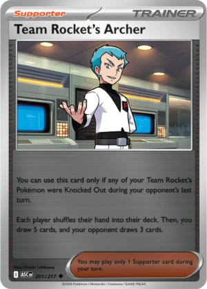 Pokémon TCG Team Rocket's Archer – ASC 201 Uncommon Reverse Holofoil – EN