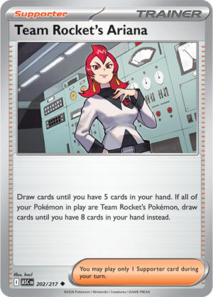 Pokémon TCG Team Rocket's Ariana – ASC 202 Uncommon Regular – EN