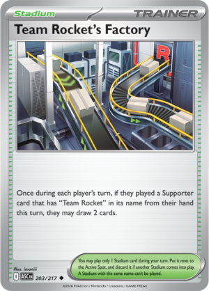 Pokémon TCG Team Rocket's Factory – ASC 203 Uncommon Regular – EN