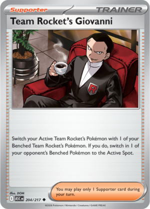 Pokémon TCG Team Rocket's Giovanni – ASC 204 Uncommon Regular – EN