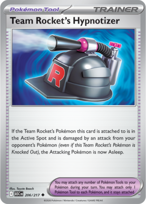 Pokémon TCG Team Rocket's Hypnotizer – ASC 206 Uncommon Regular – EN