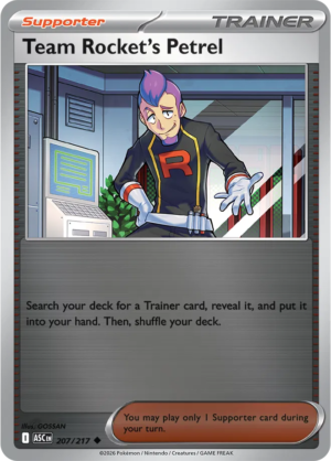 Pokémon TCG Team Rocket's Petrel – ASC 207 Uncommon Reverse Holofoil – EN