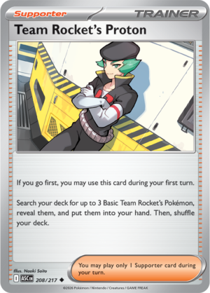 Pokémon TCG Team Rocket's Proton – ASC 208 Uncommon Regular – EN