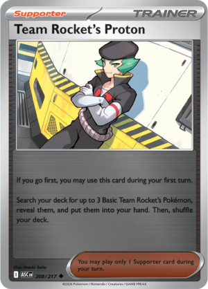 Pokémon TCG Team Rocket's Proton – ASC 208 Uncommon Reverse Holofoil – EN