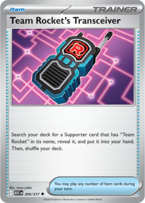 Pokémon TCG Team Rocket's Transceiver – ASC 209 Uncommon Regular – EN