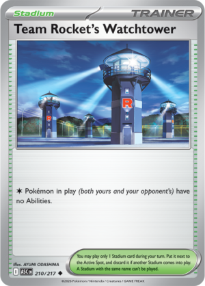 Pokémon TCG Team Rocket's Watchtower – ASC 210 Uncommon Regular – EN